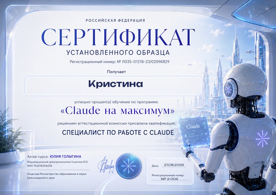 Сертификат об образовании